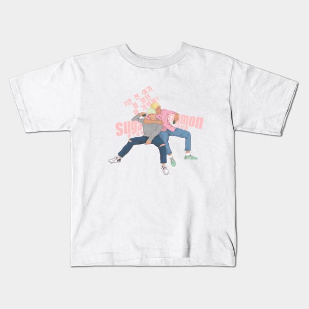 rap line - moving on Kids T-Shirt by tonguetied